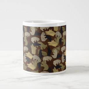 Silhouette Animal Camouflage Brown Jumbo-Tasse