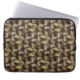 Silhouette Animal Camouflage Brown Laptopschutzhülle