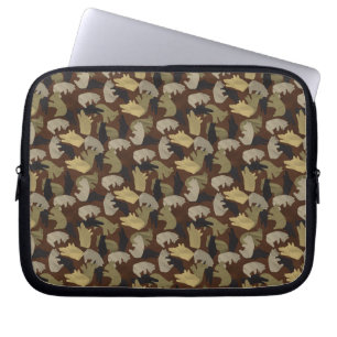Silhouette Animal Camouflage Brown Laptopschutzhülle