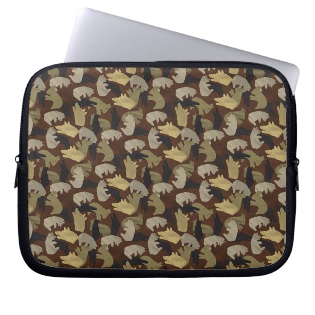 Silhouette Animal Camouflage Brown Laptopschutzhülle (Vorderseite)