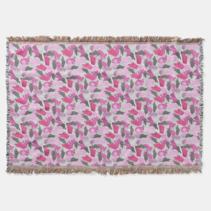 Silhouette Animal Camouflage Pink Decke