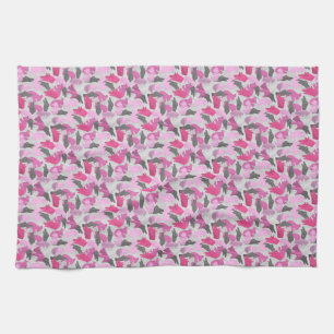 Silhouette Animal Camouflage Pink Geschirrtuch