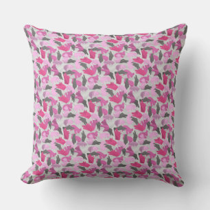 Silhouette Animal Camouflage Pink Kissen