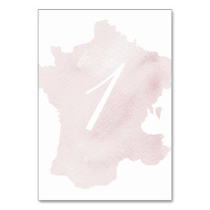 Silhouette Aquarell Tischnummer
