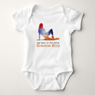Silhouette Armenian Girl Baby Strampler