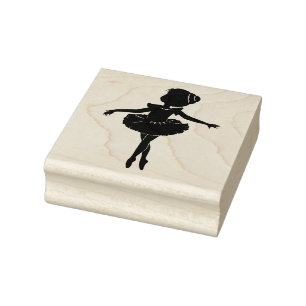Silhouette Ballerina Gummistempel