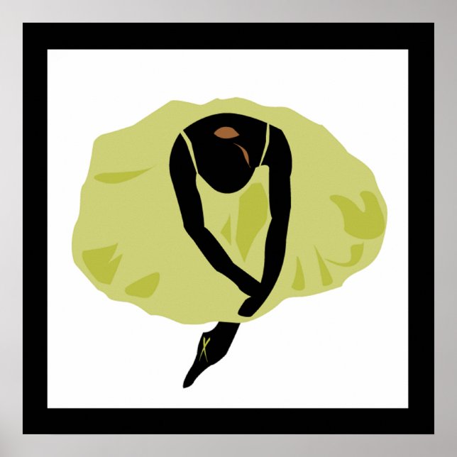 Silhouette Ballerina Poster (Vorne)