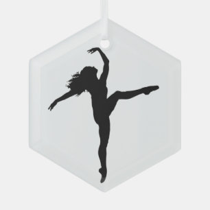 Silhouette Ballet Ornament Aus Glas