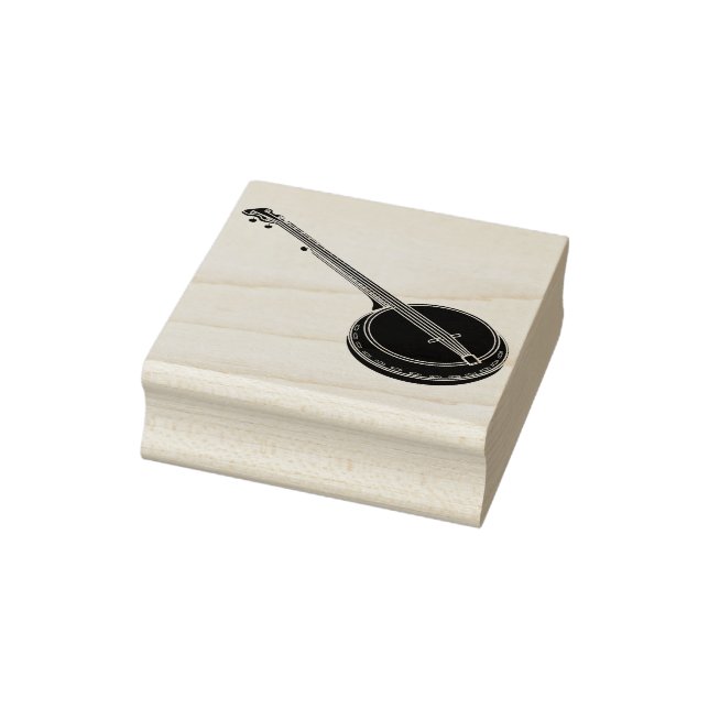 Silhouette Banjo Art Briefmarke Gummistempel (Stempel)