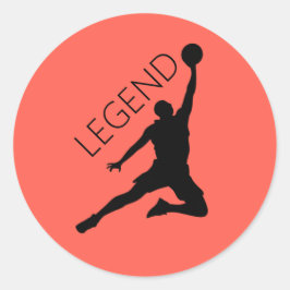 Silhouette Basketball Player Sticker Set