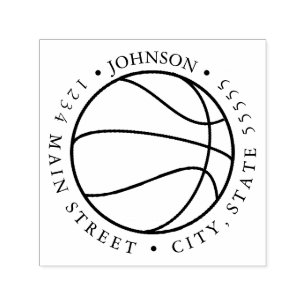 Silhouette Basketball Rückgabezeichen Permastempel