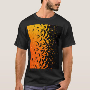 Silhouette Bats Vampire Dracula Halloween Muster T-Shirt