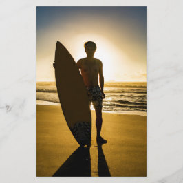 Silhouette bei Sonnenaufgang Briefpapier