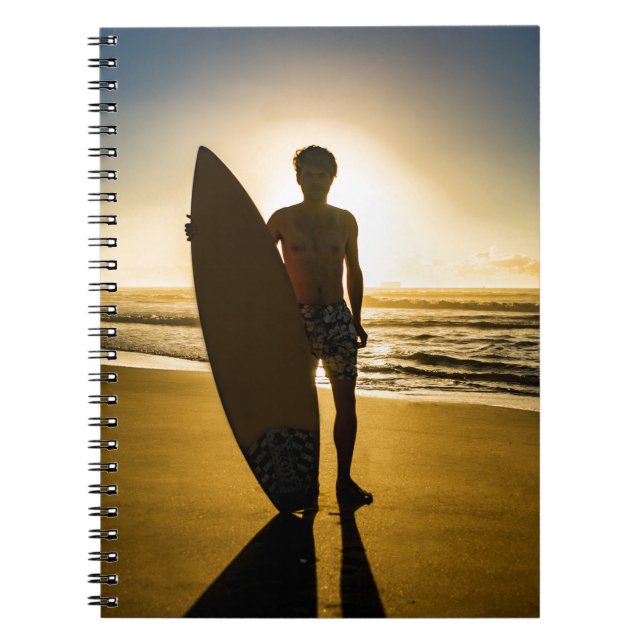 Silhouette bei Sonnenaufgang Notizblock (Vorderseite)