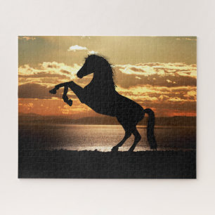 Silhouette bei Sonnenuntergang, Jigsaw Puzzle