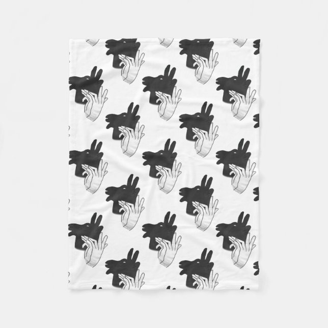 Silhouette Billy Goat Gray Fleecedecke (Vorderseite)