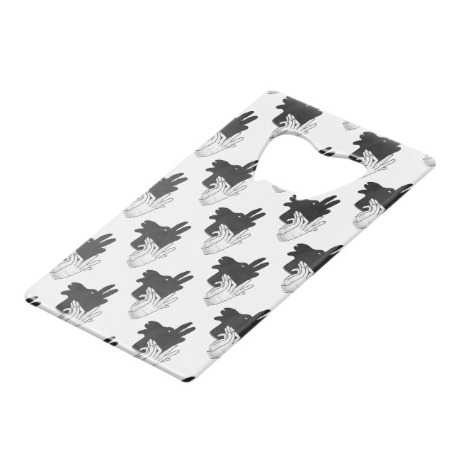 Silhouette Billy Goat Gray Geldbeutel Flaschenöffner (Vorderseite Schrägansicht)