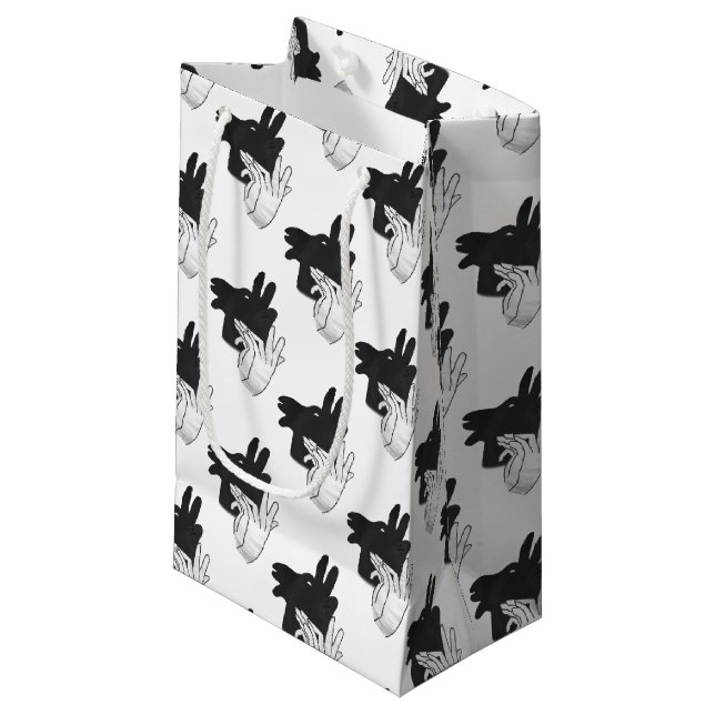 Silhouette Billy Goat Gray Kleine Geschenktüte (Vorderseite Schrägansicht)