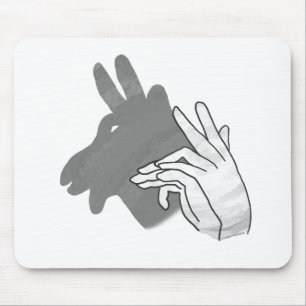 Silhouette Billy Goat Gray Mousepad
