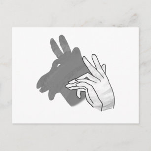 Silhouette Billy Goat Gray Postkarte