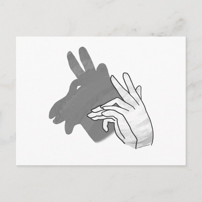 Silhouette Billy Goat Gray Postkarte (Vorderseite)