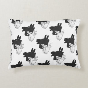 Silhouette Billy Goat Gray Zierkissen