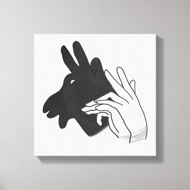 Silhouette Billy Goat Leinwanddruck (Vorderseite)