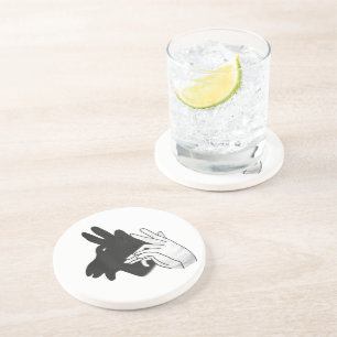 Silhouette Billy Goat Sandstein Untersetzer