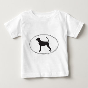 Silhouette Black and Tan Coonhound Baby T-shirt