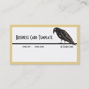 Silhouette Black Bird Rave Logo Business Card Visitenkarte