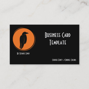 Silhouette Black Bird Rave Logo Business Card Visitenkarte