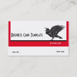 Silhouette Black Bird Rave Logo Business Card Visitenkarte