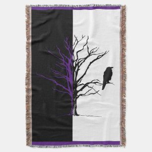 Silhouette Black Bird Raven Decke