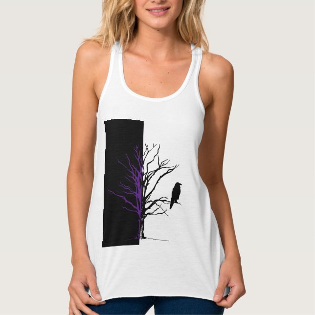 Silhouette Black Bird Raven Tank Top (Vorderseite)