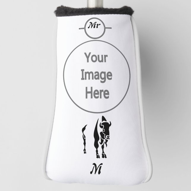 Silhouette Black Buffalo Golf Headcover (Rotieren 90)