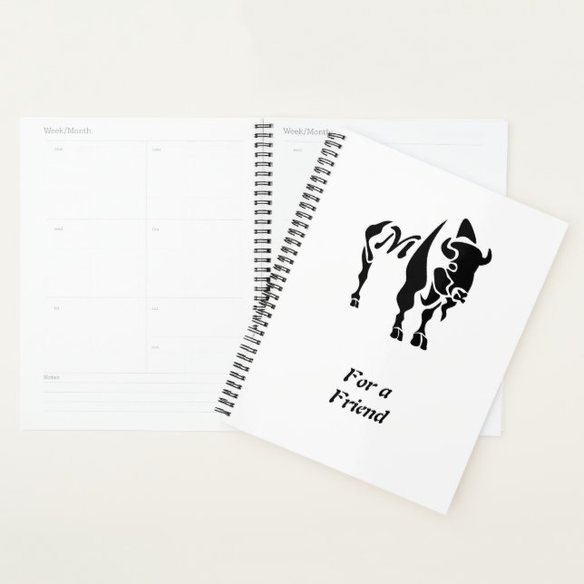 Silhouette Black Buffalo Monogram Planer (Anzeige)