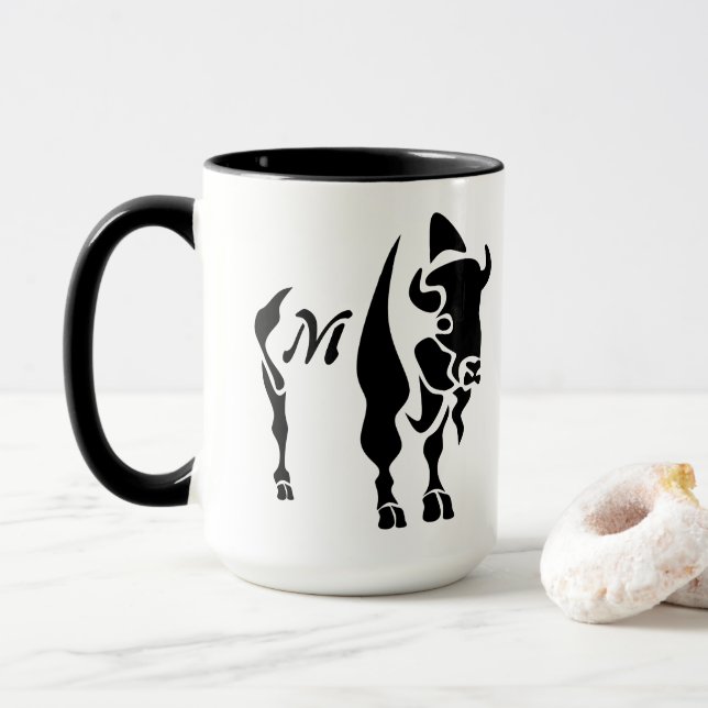 Silhouette Black Buffalo Tasse (Mit Donut)