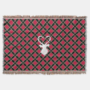 Silhouette "Black Red Checkered & Rentier" Decke