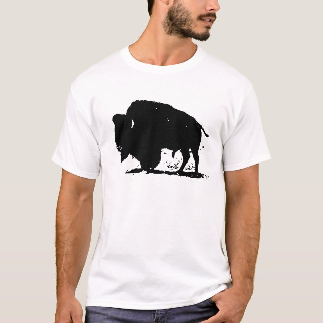 Silhouette Black & White Buffalo T-Shirt (Vorderseite)