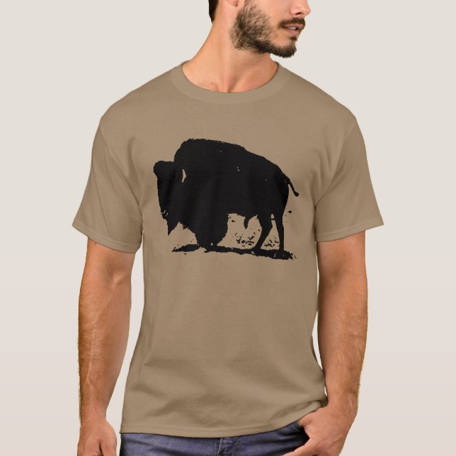 Silhouette Black & White Buffalo T-Shirt (Vorderseite)