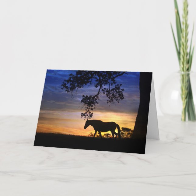 Silhouette Blank Horse Note Card Karte (Vorderseite)