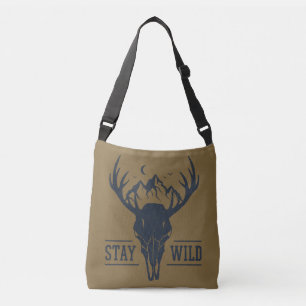 Silhouette bleibe Wild Skull Tragetaschen Mit Langen Trägern