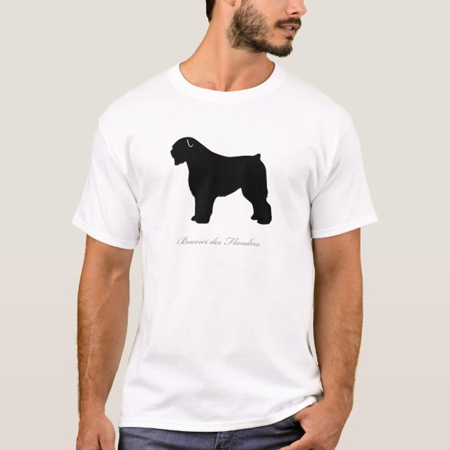 Silhouette Bouvier DES Flandres T-Shirt (Vorderseite)