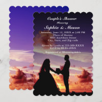 Silhouette Braut & Groom Sonnenuntergang Paare Dus