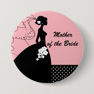 Silhouette-Braut-Mutter des Braut-Knopfes/des Button