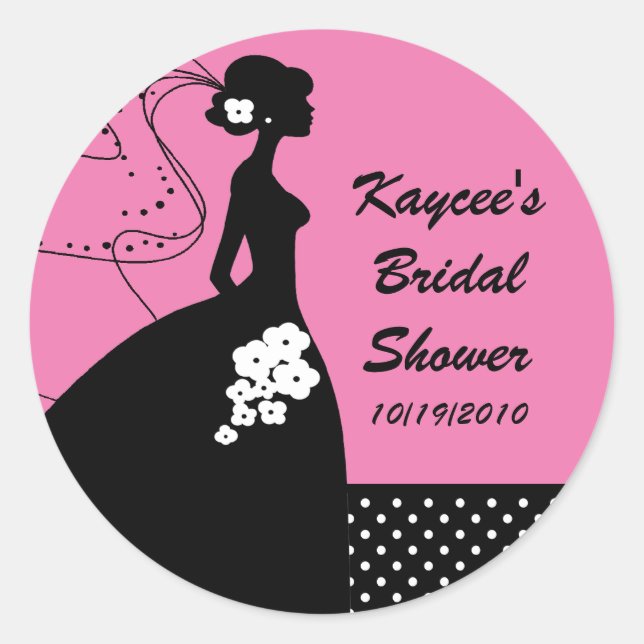 Silhouette Bride Brautparty Sticker (Vorderseite)