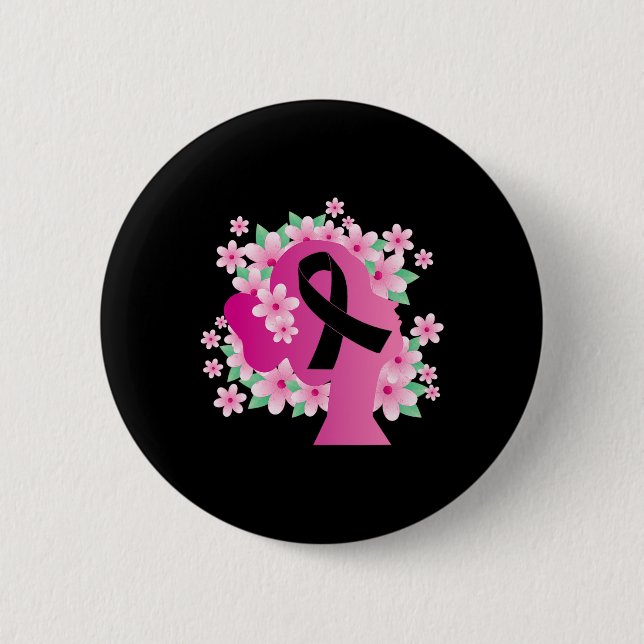 Silhouette Brustkrebs Button (Vorderseite)