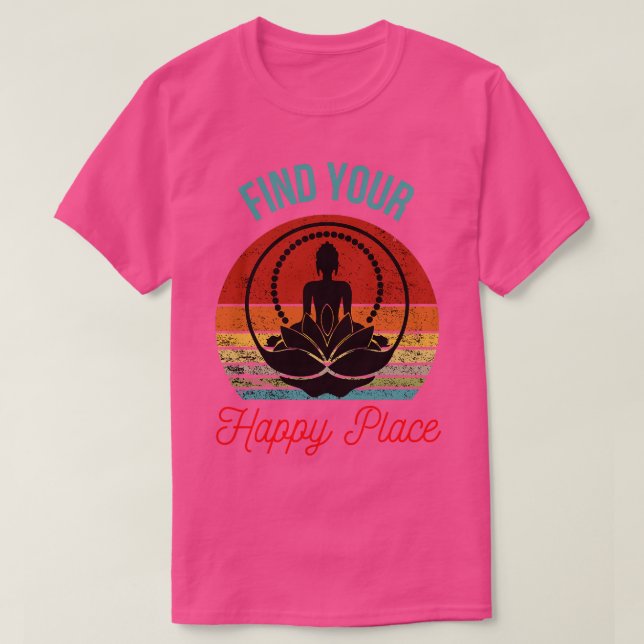 Silhouette Buddha in Lotus Blume Suchen Sie Ihren  T-Shirt (Design vorne)