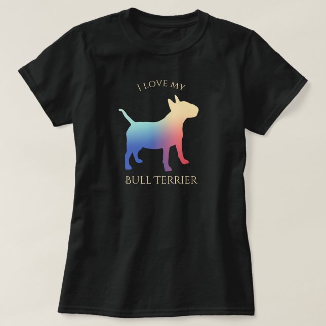 Silhouette Bull Terrier T-Shirt (Design vorne)
