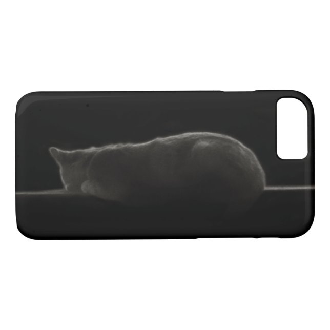 Silhouette Cat Foto Case-Mate iPhone Hülle (Rückseite (Horizontal))